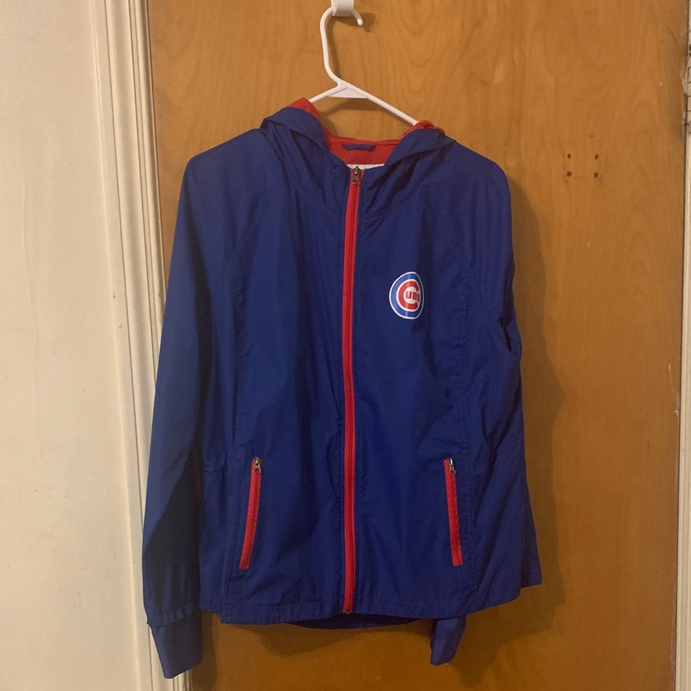 Kids Navy and Red Hooded Raincoat